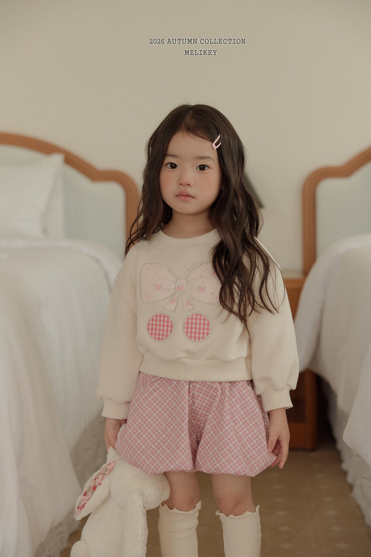 韓國童裝 26秋| ME22 Ribbon Cherry Sweatshirt 衛衣 (80-140)