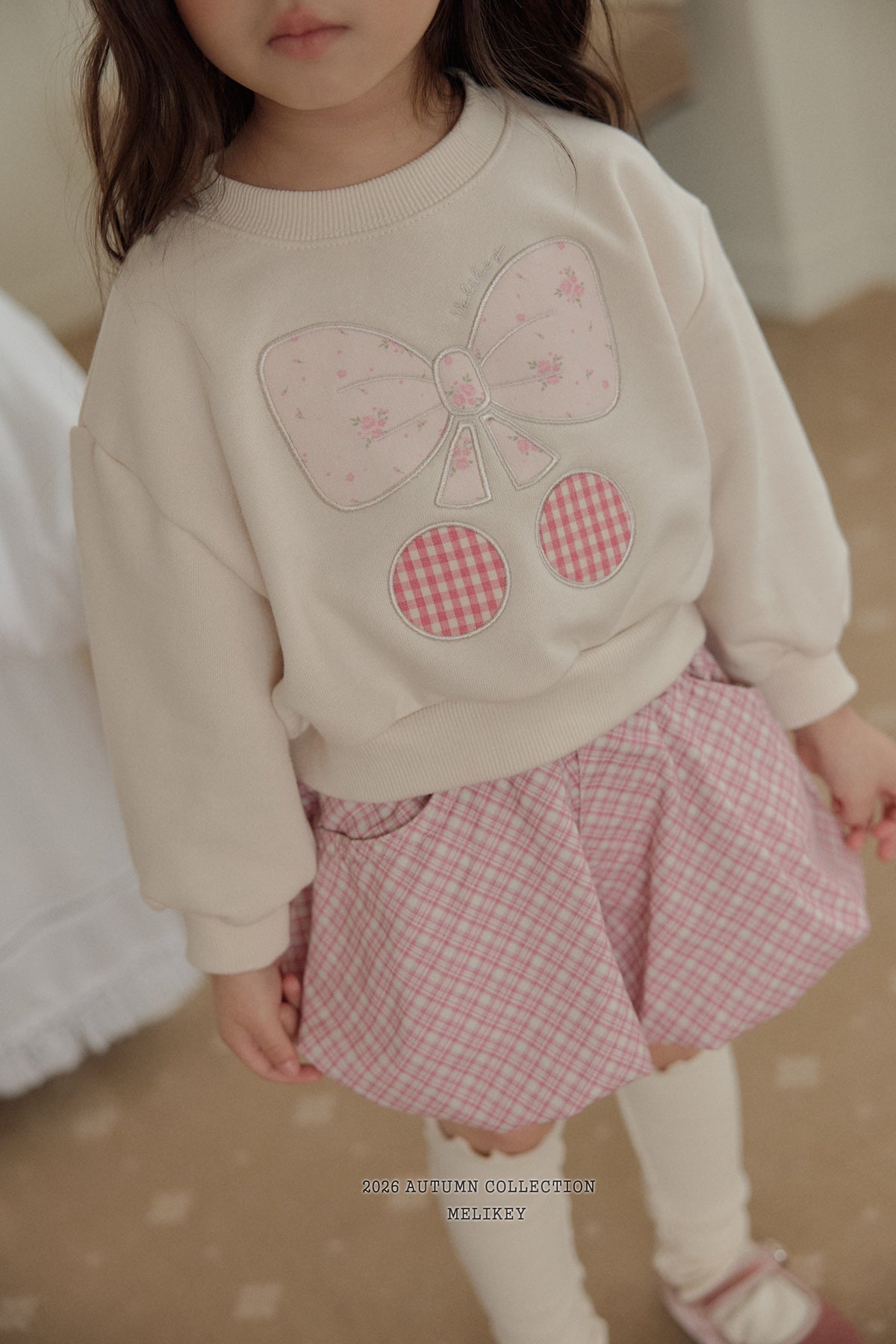 韓國童裝 26秋| ME22 Ribbon Cherry Sweatshirt 衛衣 (80-140)