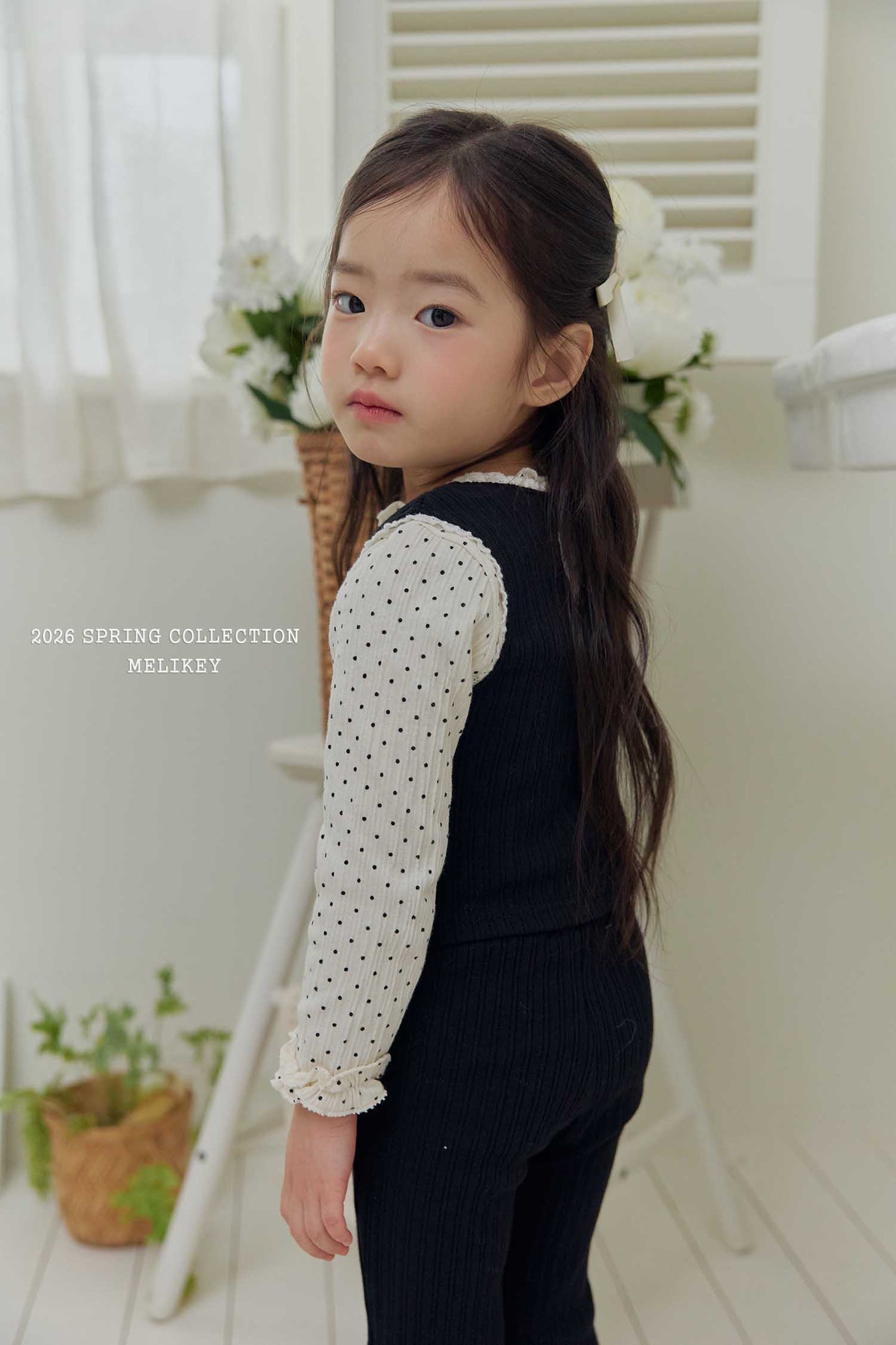 韓國童裝 26春 | ME26120 Rose Frill Tee