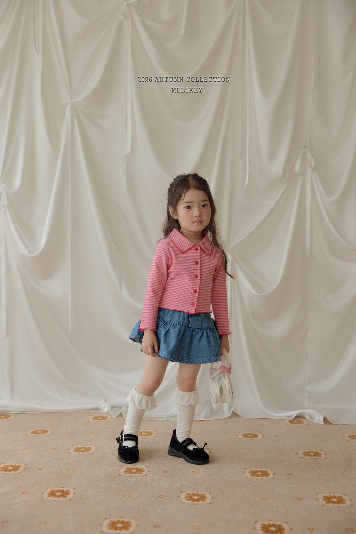 韓國童裝 26秋| ME13 Petit Collar T-shirt 上衣 (80-140)