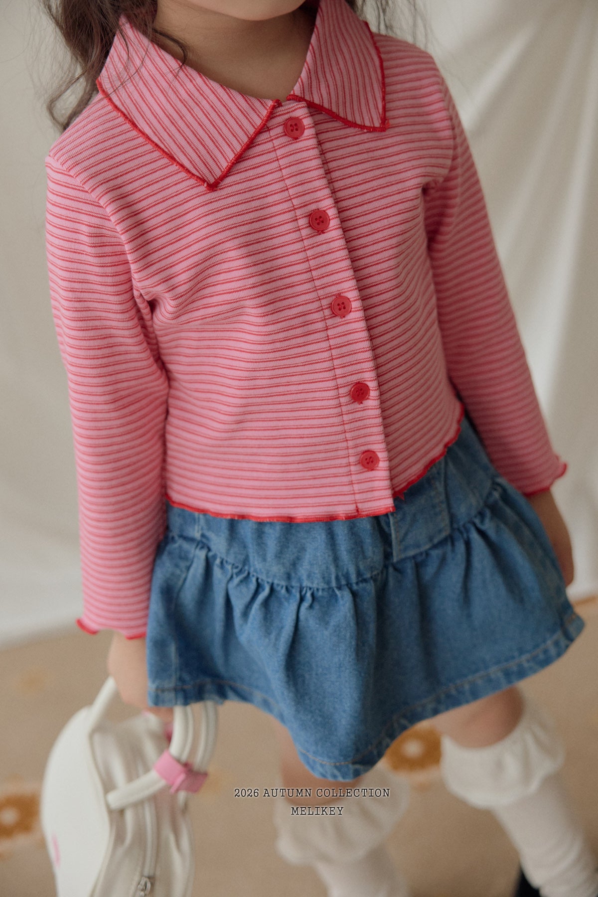 韓國童裝 26秋| ME13 Petit Collar T-shirt 上衣 (80-140)