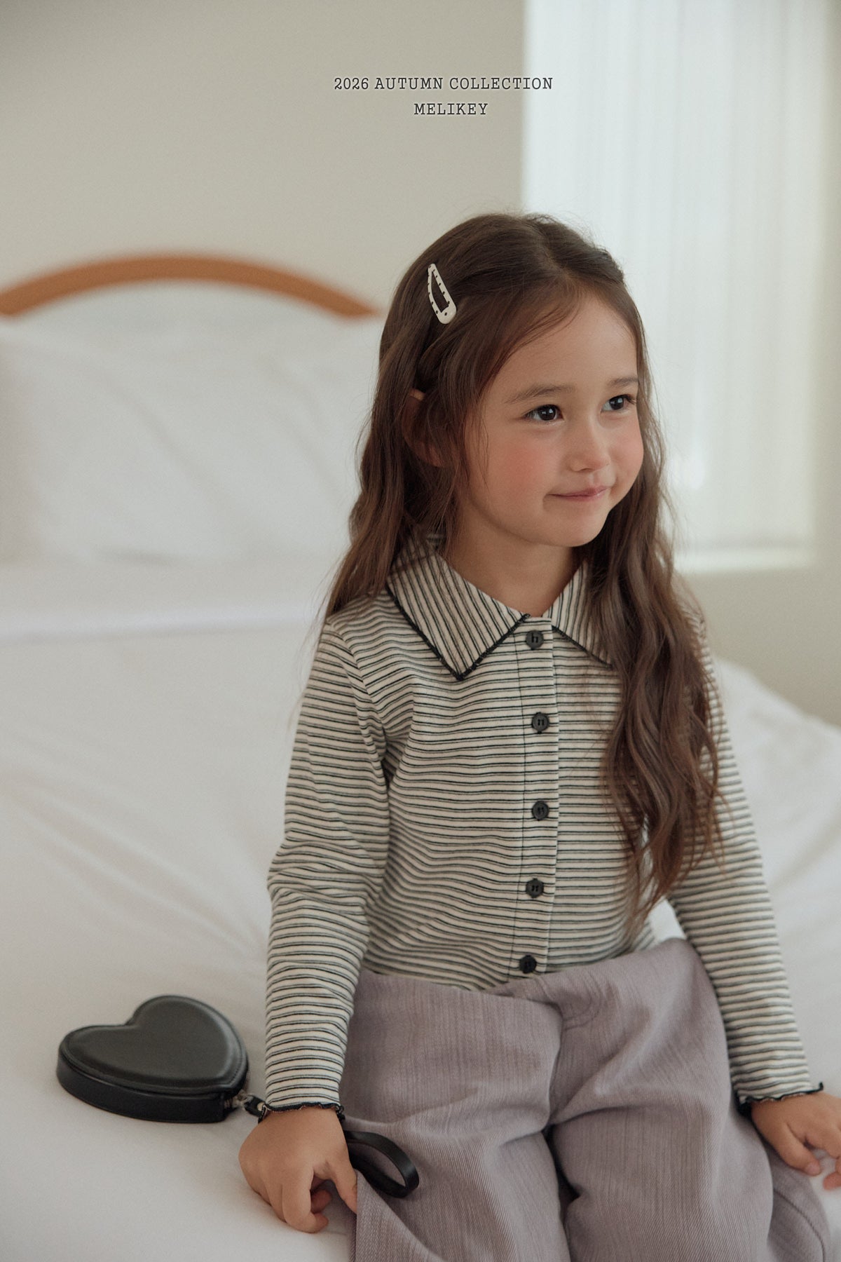 韓國童裝 26秋| ME13 Petit Collar T-shirt 上衣 (80-140)
