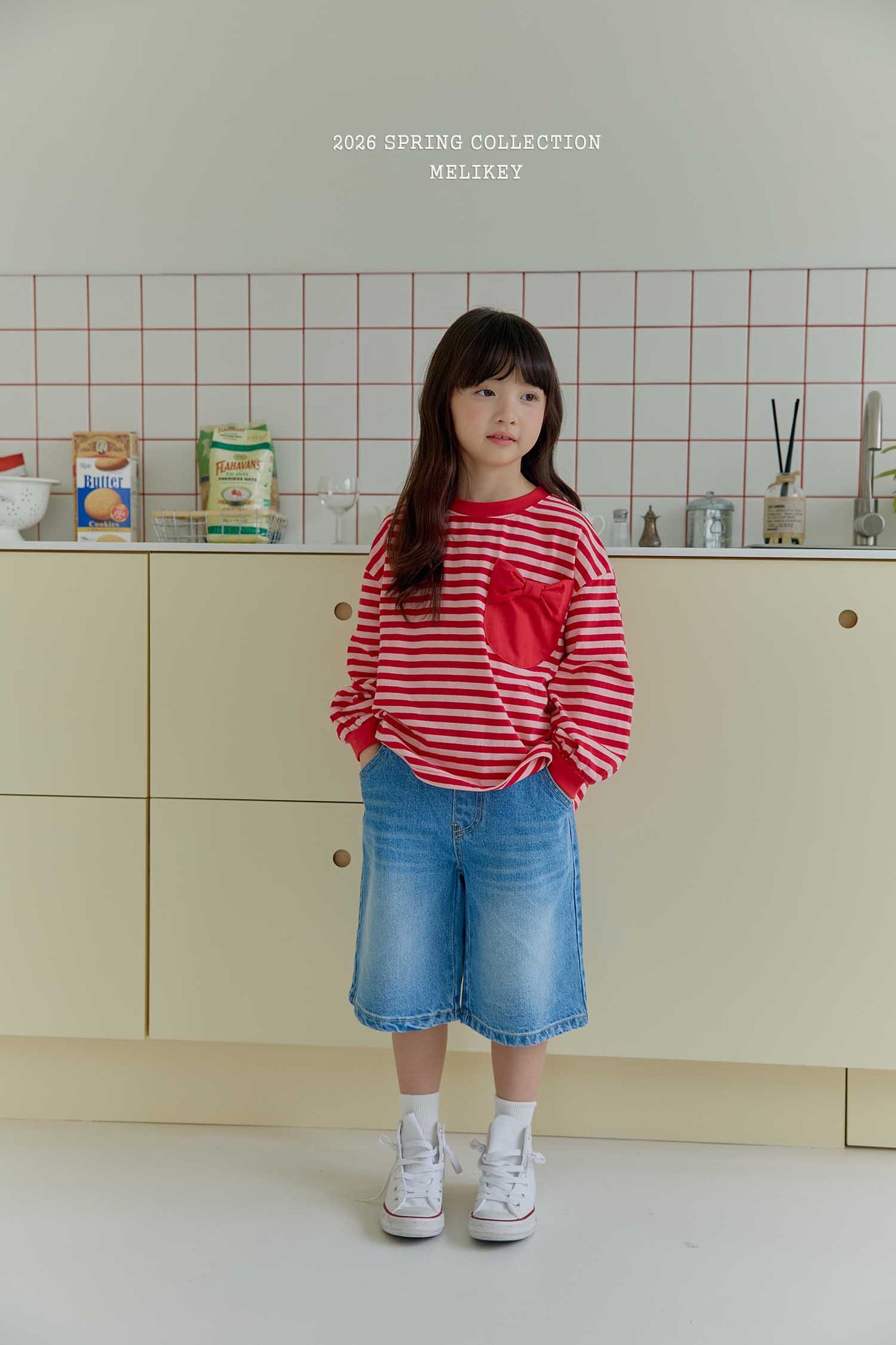 韓國童裝 26春 |ME26156 Denim Short Pants