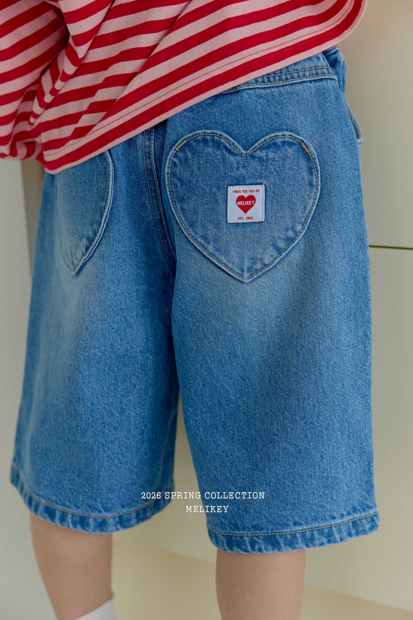 韓國童裝 26春 |ME26156 Denim Short Pants