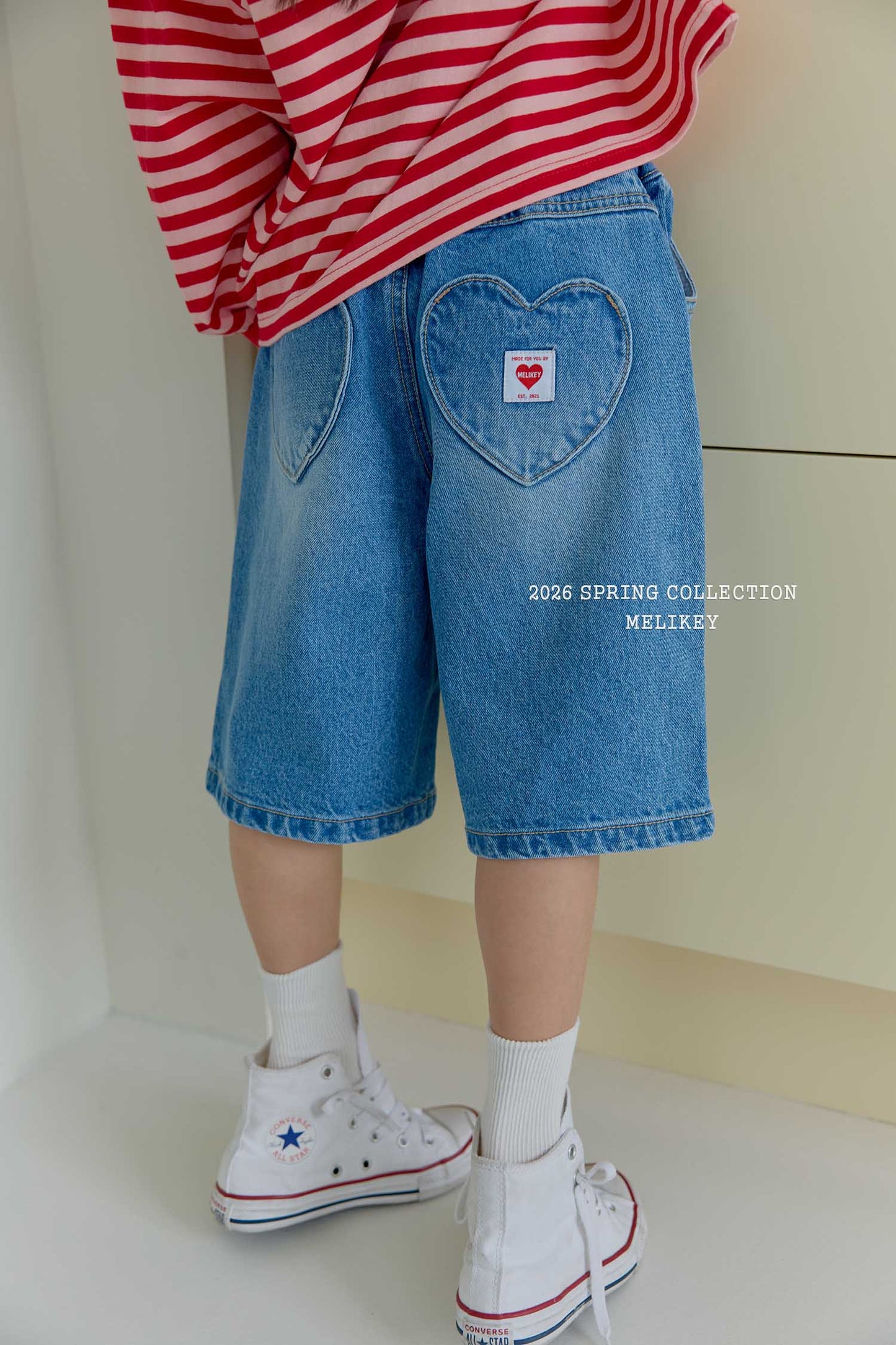 韓國童裝 26春 |ME26156 Denim Short Pants