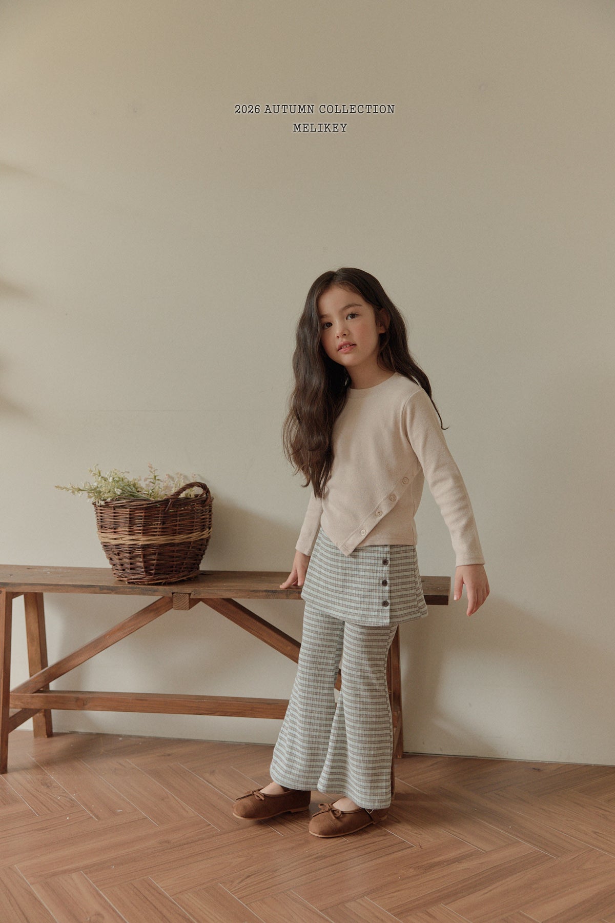 韓國童裝 26秋| ME06 Diagonal Button T-shirt 上衣 (80-140)