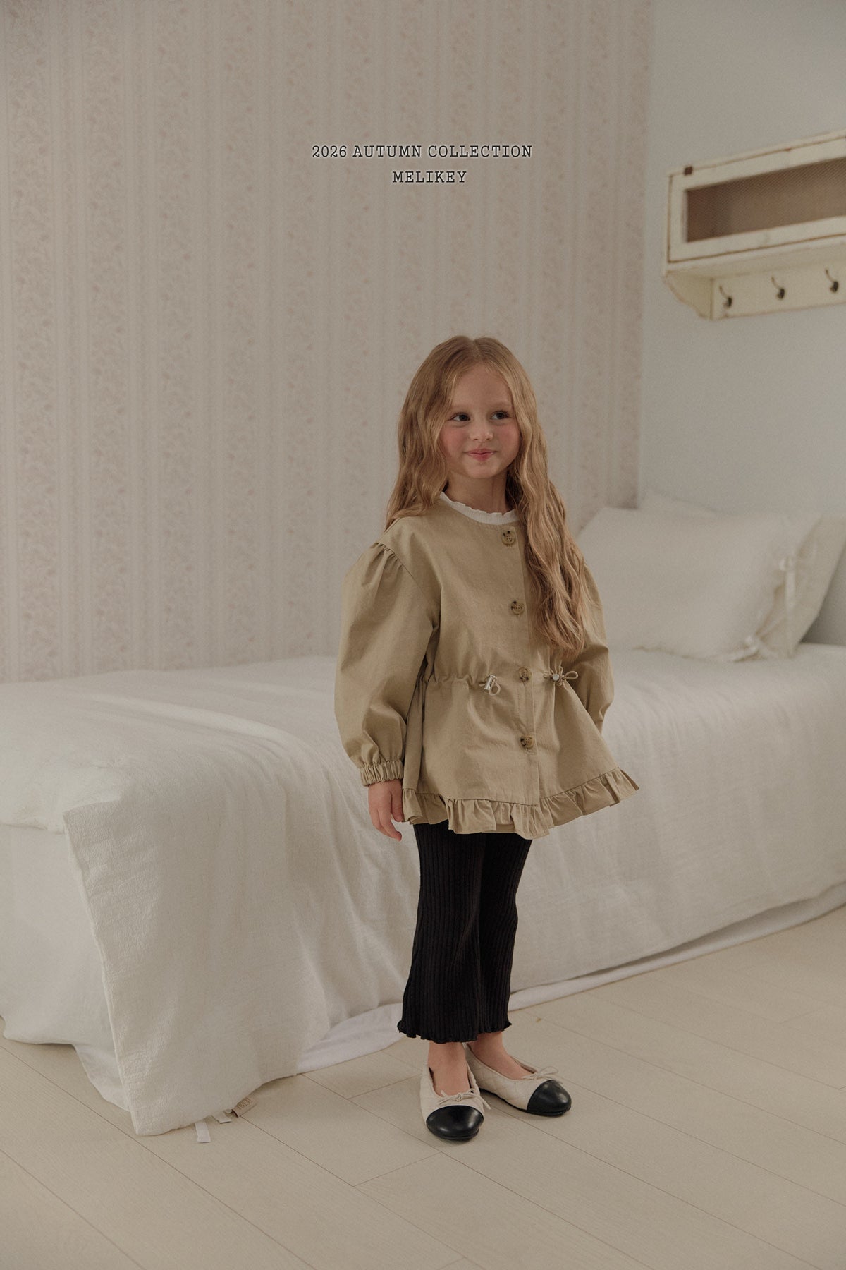 韓國童裝 26秋| ME56 Momo Frill Trench Coat 風衣外套 (80-140)