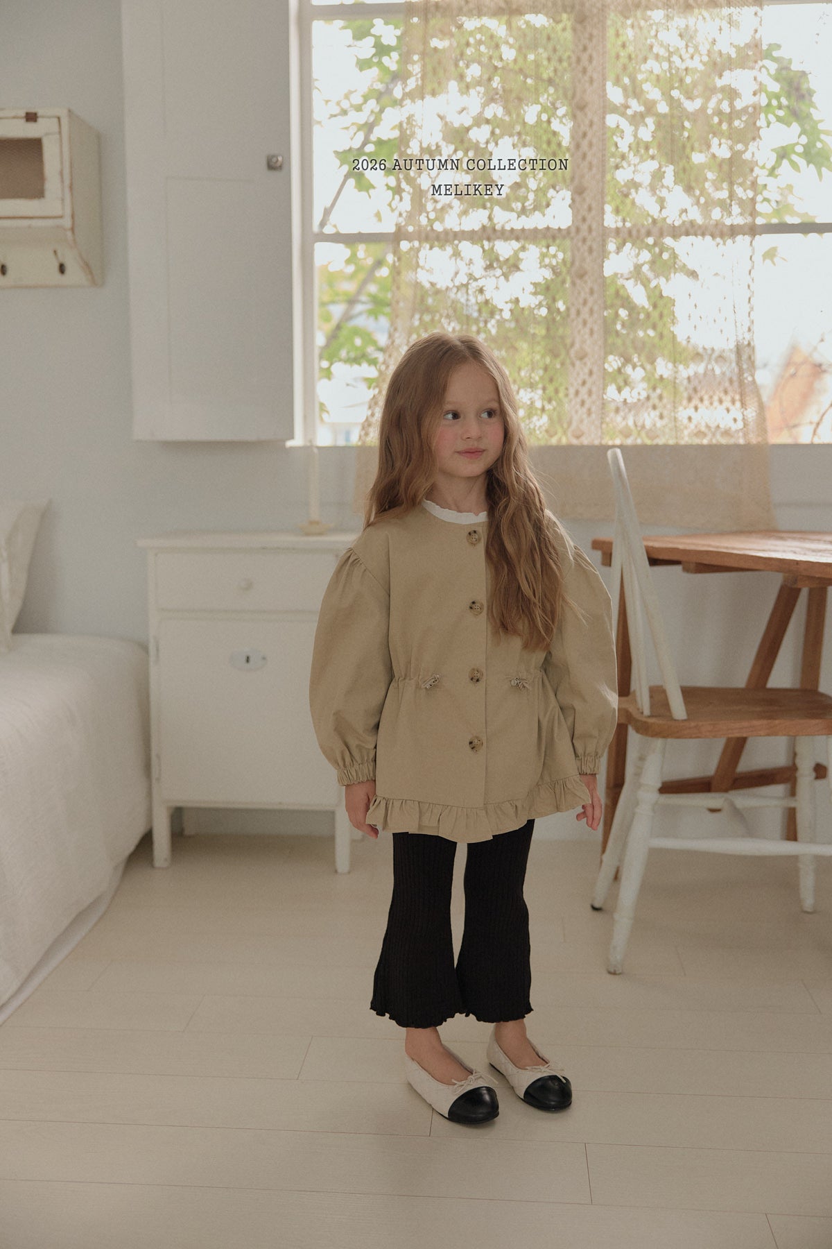 韓國童裝 26秋| ME56 Momo Frill Trench Coat 風衣外套 (80-140)