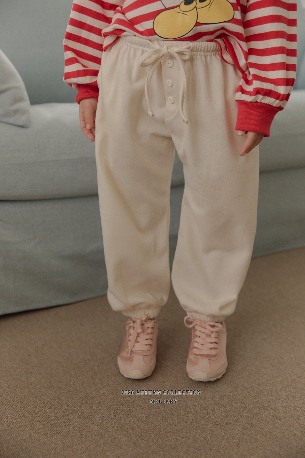 韓國童裝 26秋| ME41 Button Jogger Pants 束腳長褲 (80-140)