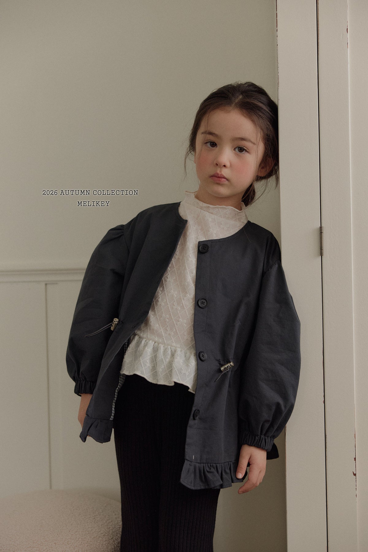 韓國童裝 26秋| ME56 Momo Frill Trench Coat 風衣外套 (80-140)