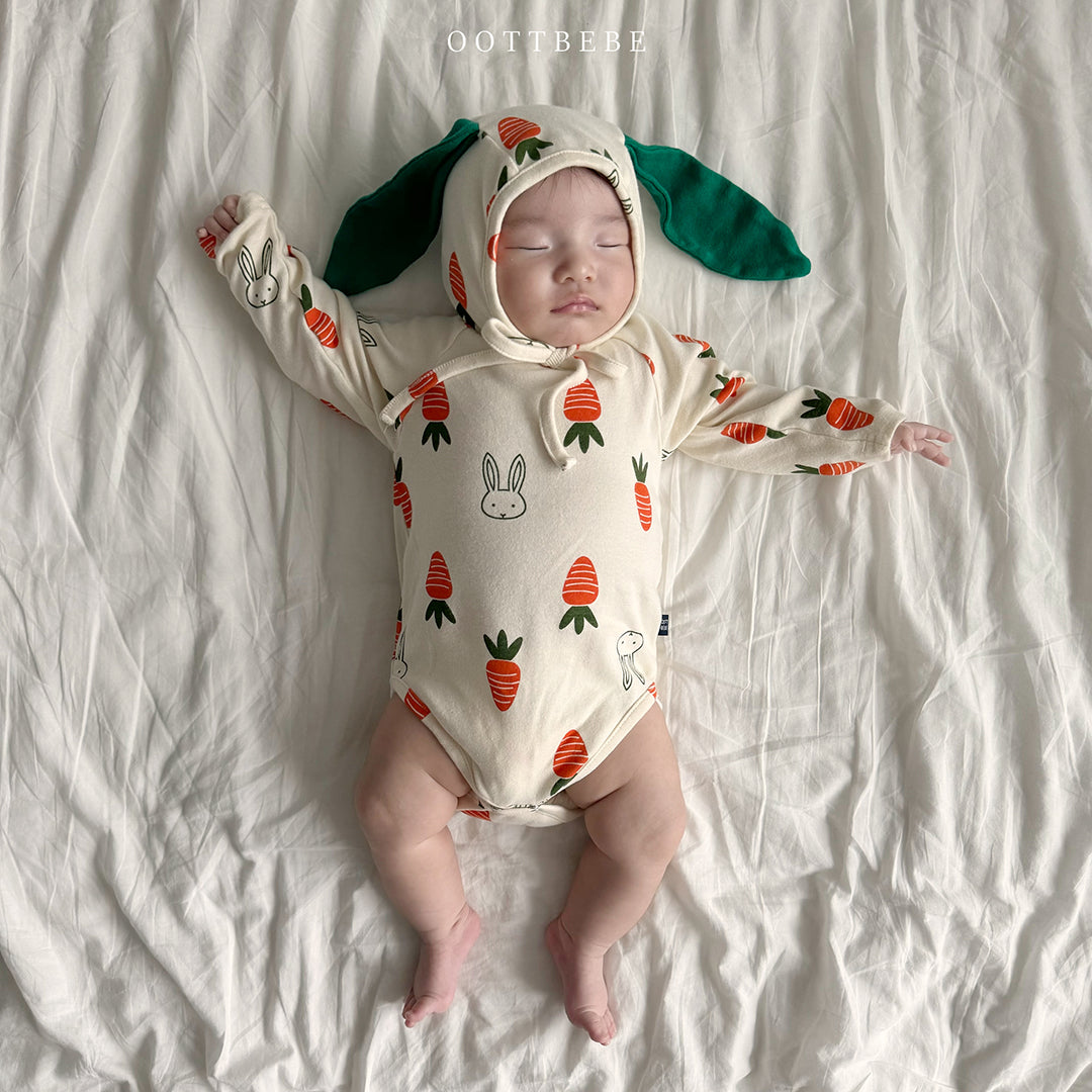 韓國童裝 | OT25111 Carrot Buuny Set (with Bonnet)