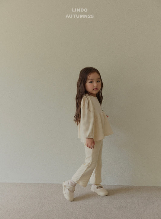 韓國童裝 25秋 | LD25303 Knit Ribbed Pants