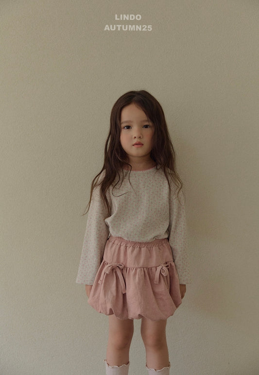 韓國童裝 25秋 | LD25314 Pompom skirt