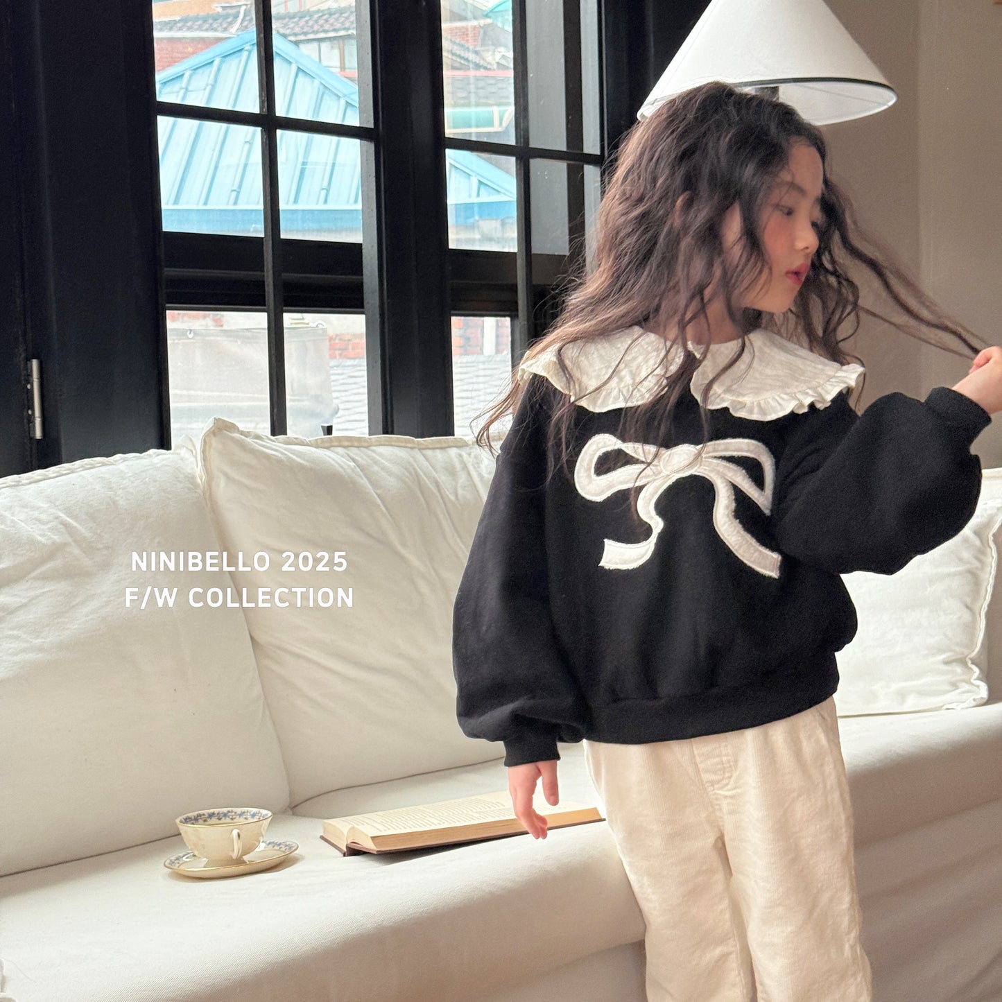 韓國童裝 25秋冬 | NB25410 Collar Ribbon MTM