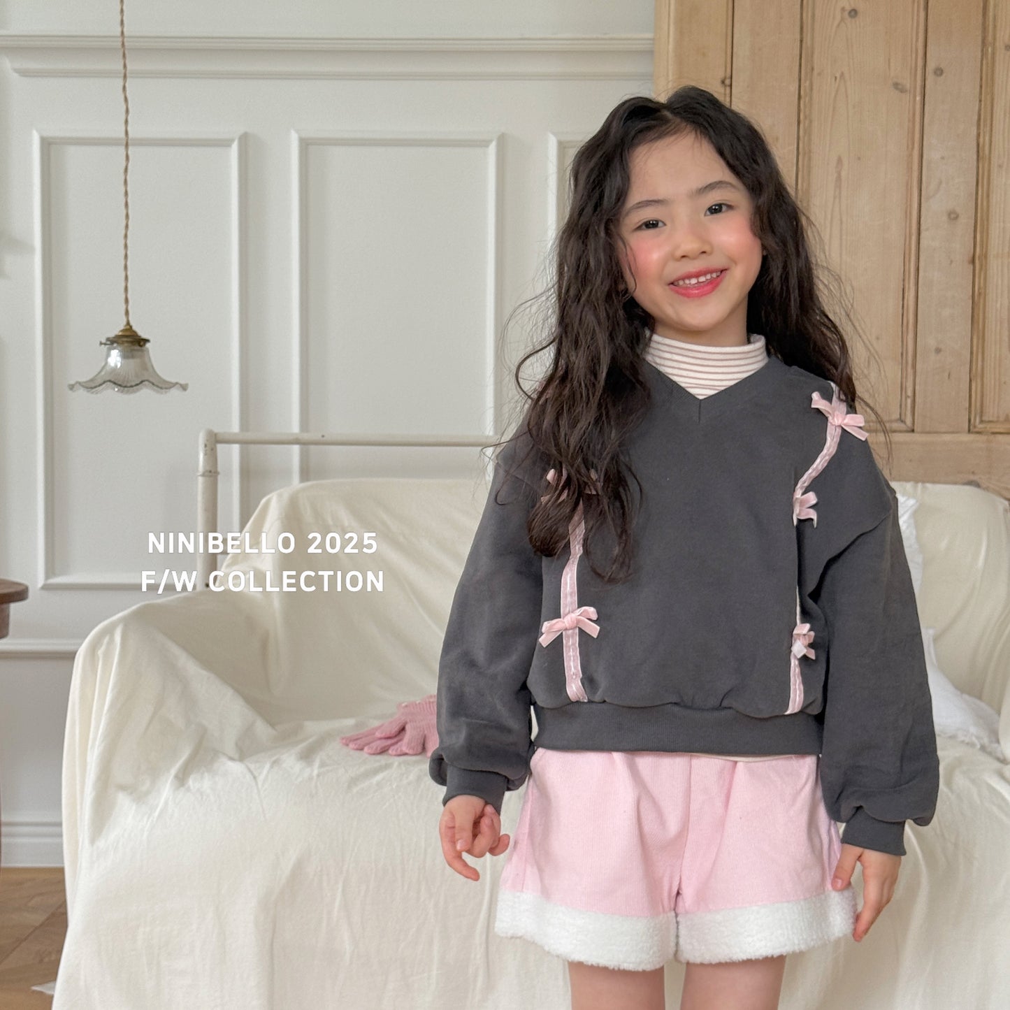 韓國童裝 25秋冬 | NB25408 Ribbon MTM