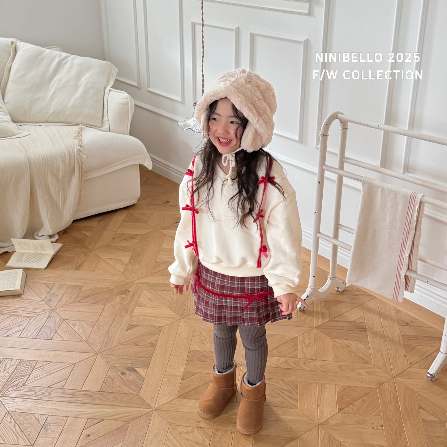 韓國童裝 25秋冬 | NB25410 Collar Ribbon MTM