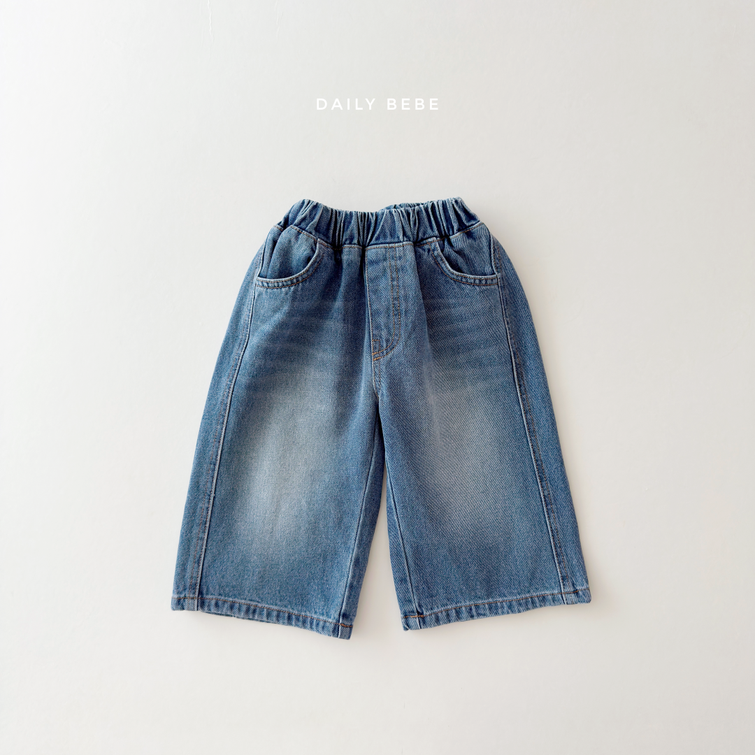 韓國童裝 26秋| DD47 Curved Denim Pants 牛仔褲