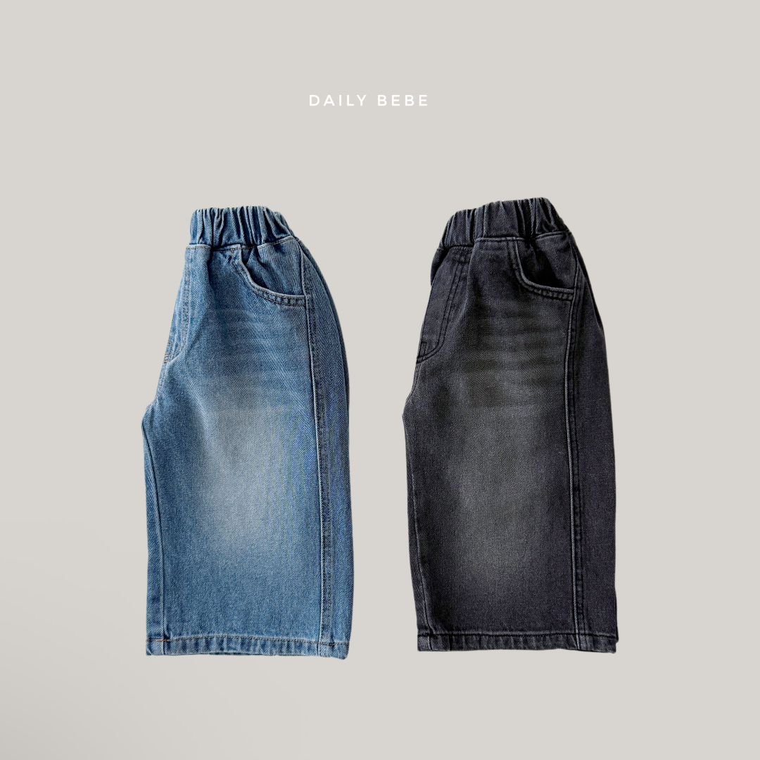 韓國童裝 26秋| DD47 Curved Denim Pants 牛仔褲