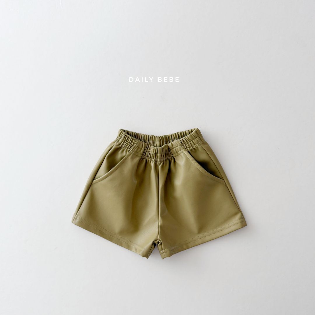 韓國童裝 26秋| DD38 Leather Shorts 短褲