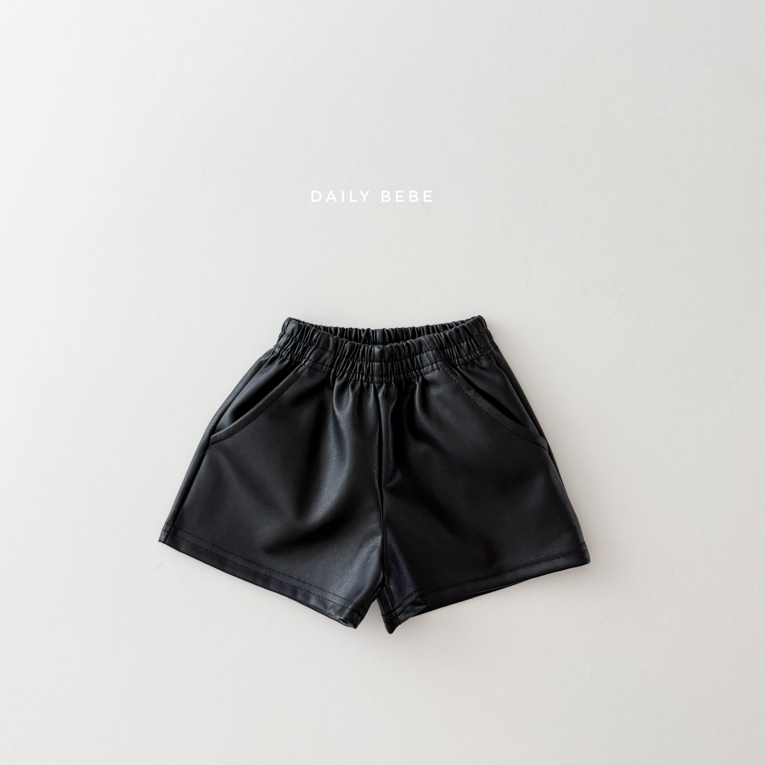 韓國童裝 26秋| DD38 Leather Shorts 短褲