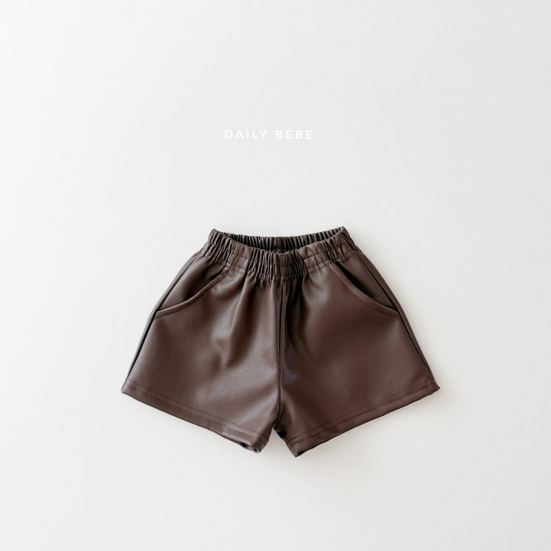 韓國童裝 26秋| DD38 Leather Shorts 短褲