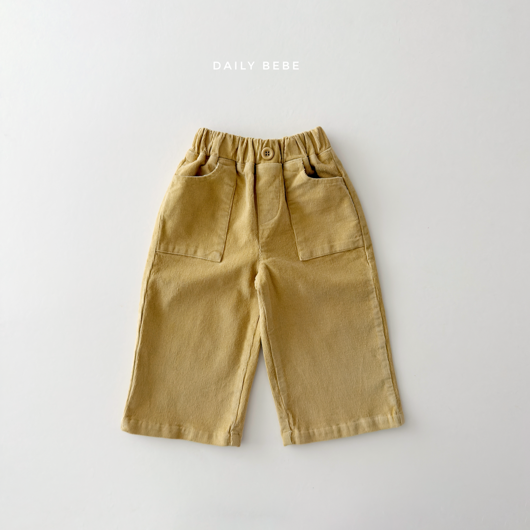 韓國童裝 26秋| DD46 Corduroy Wide Pants 長褲