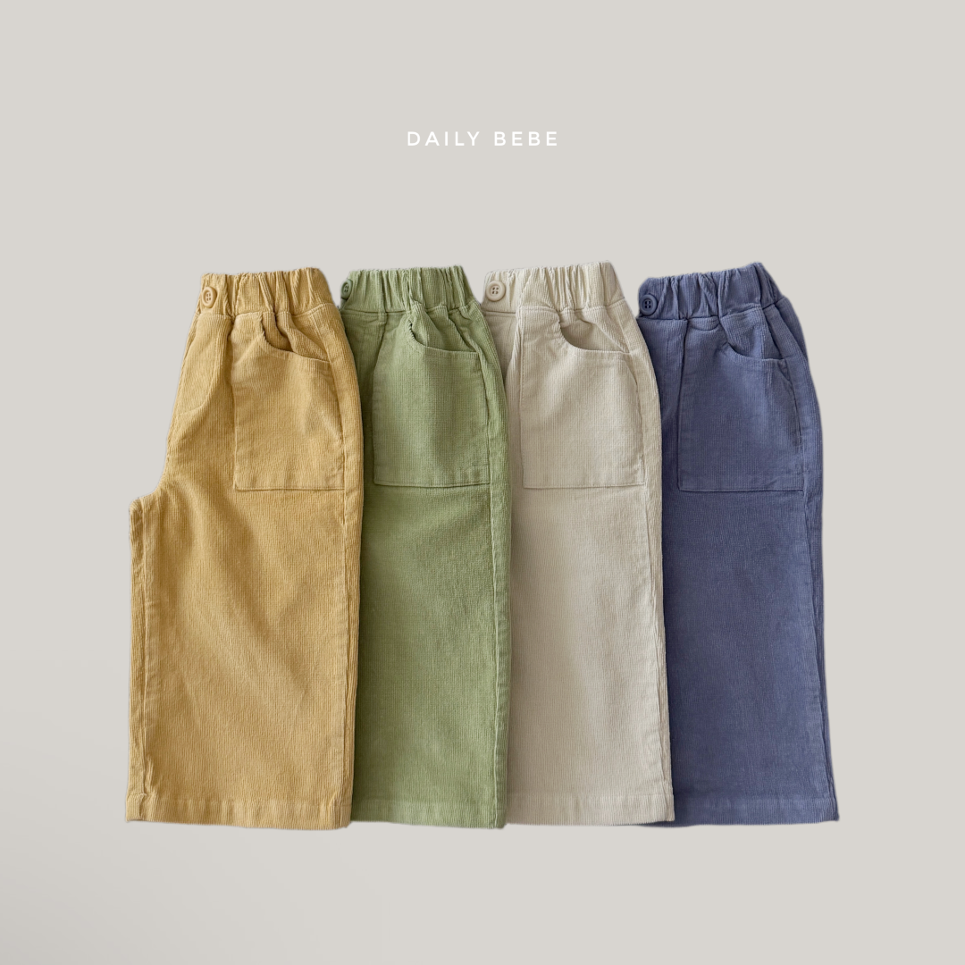 韓國童裝 26秋| DD46 Corduroy Wide Pants 長褲