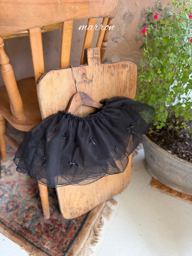 韓國童裝 26秋| MA24 Ribbon Mesh Skirt 裙子