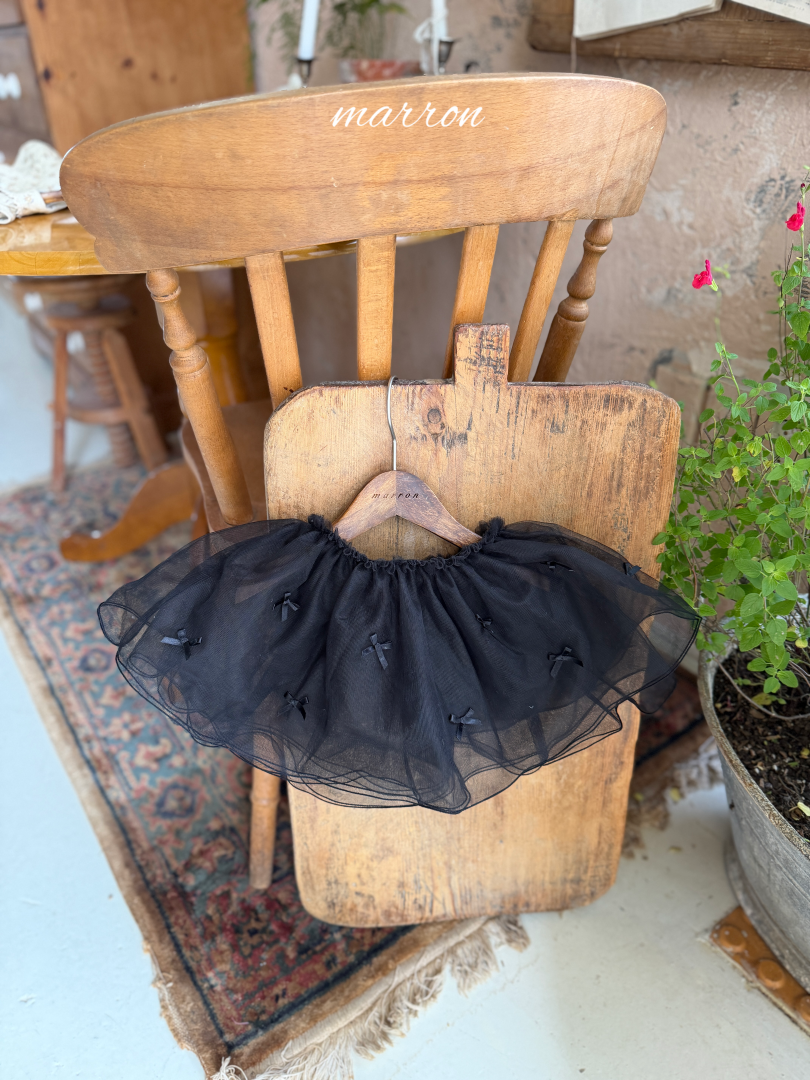 韓國童裝 26秋| MA24 Ribbon Mesh Skirt 裙子