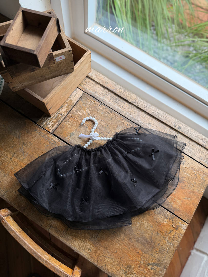 韓國童裝 26秋| MA24 Ribbon Mesh Skirt 裙子