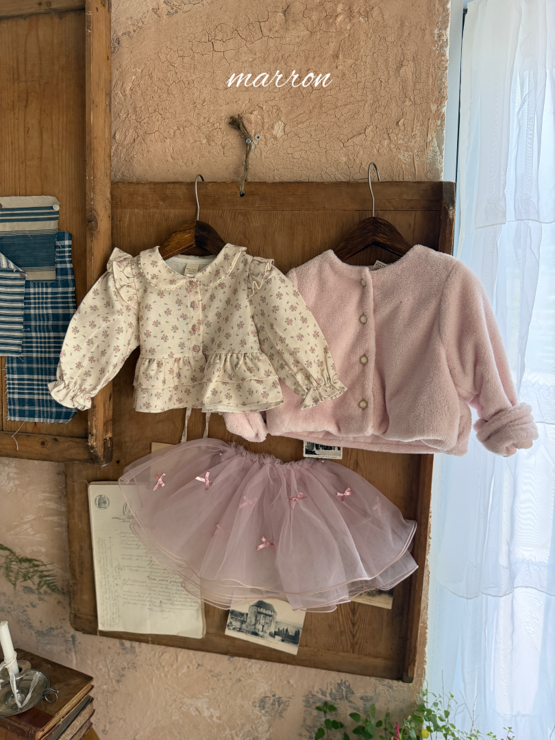 韓國童裝 26秋| MA24 Ribbon Mesh Skirt 裙子