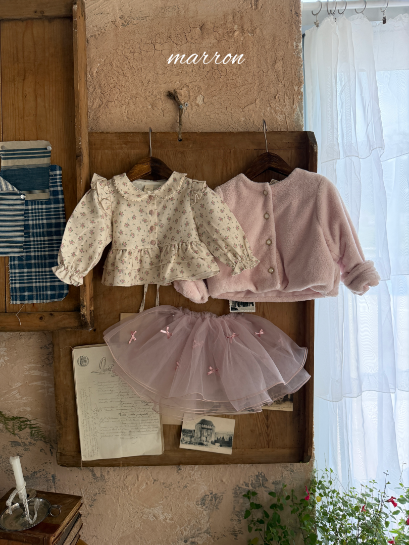 韓國童裝 26秋| MA24 Ribbon Mesh Skirt 裙子