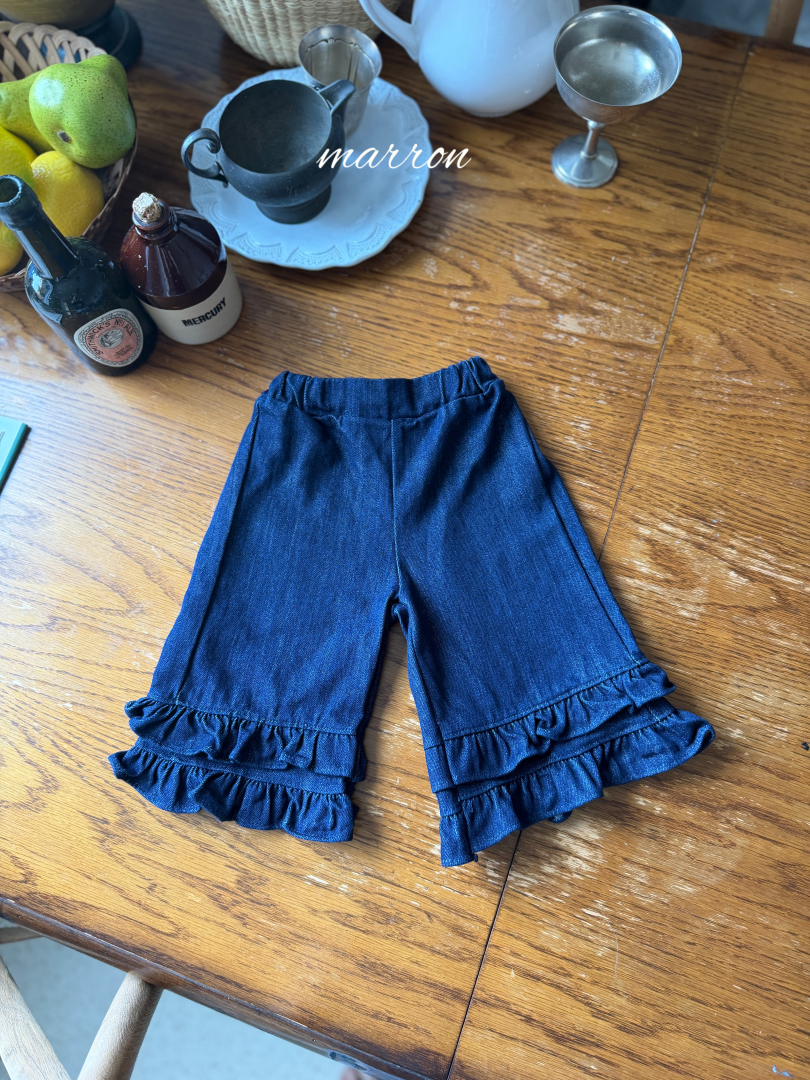 韓國童裝 26秋| MA38 Denim Frill Pants 褲子