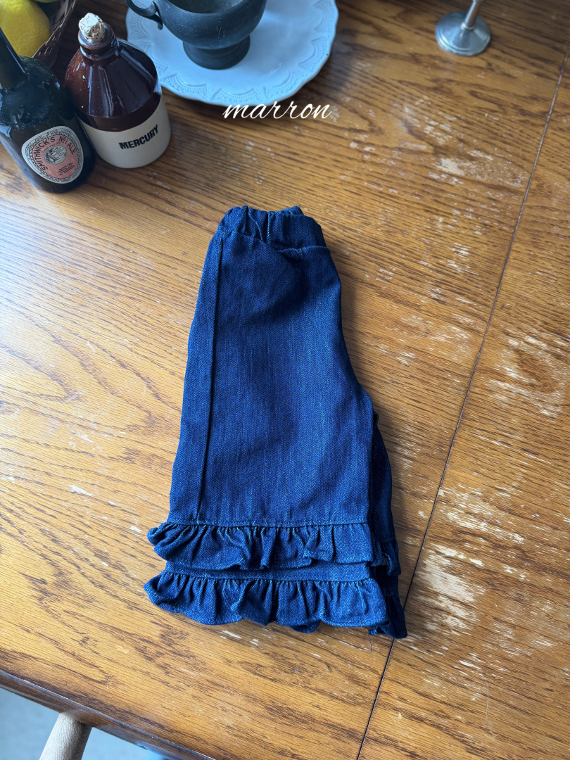 韓國童裝 26秋| MA38 Denim Frill Pants 褲子