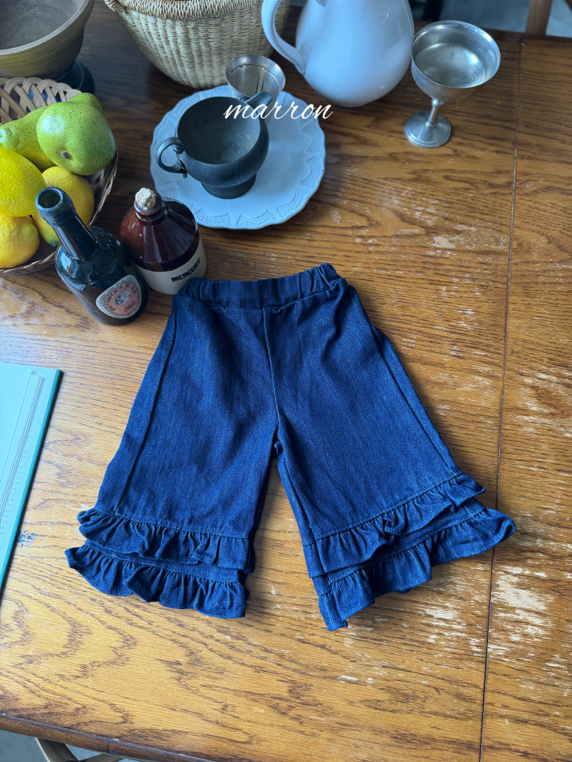 韓國童裝 26秋| MA38 Denim Frill Pants 褲子