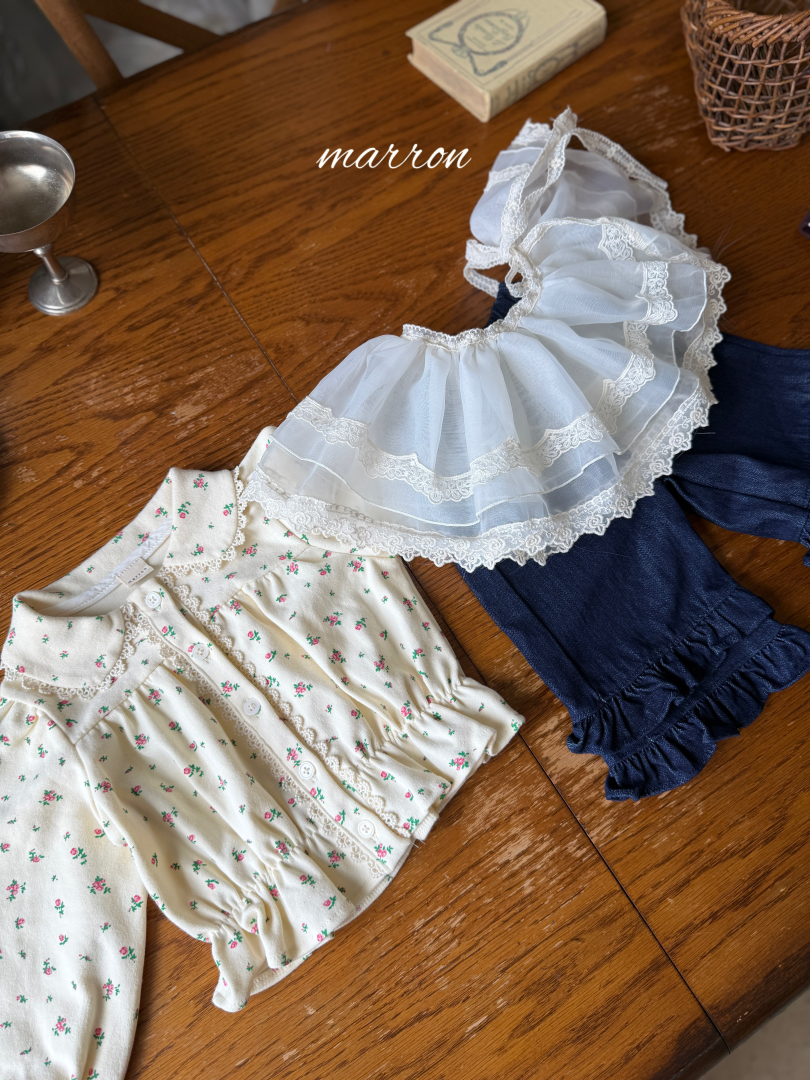 韓國童裝 26秋| MA38 Denim Frill Pants 褲子