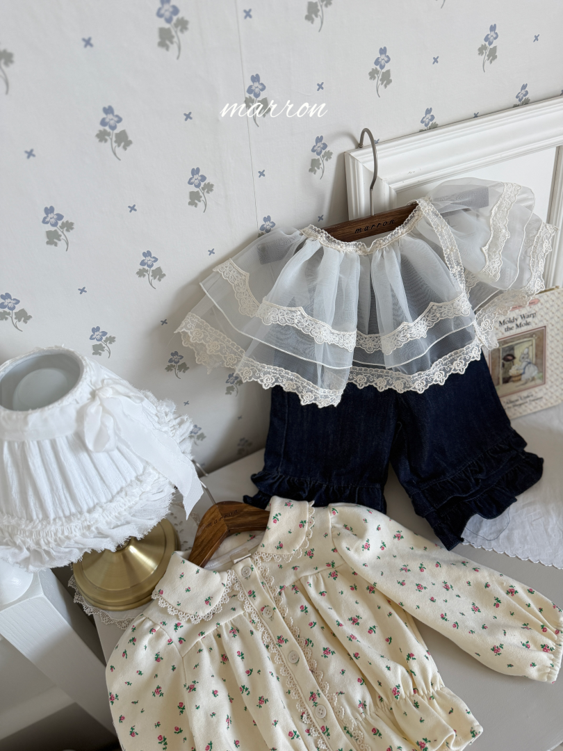 韓國童裝 26秋| MA38 Denim Frill Pants 褲子