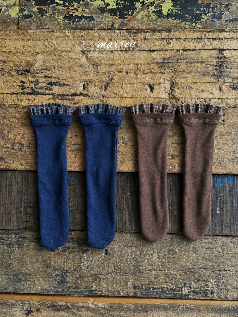 韓國童裝 26秋| MA73 Check Socks 配飾