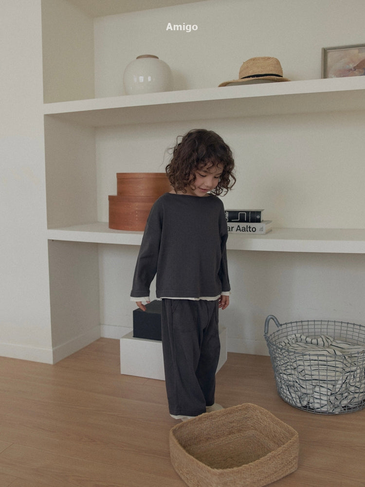 韓國童裝 26秋| AM27 Layered Pants 長褲 (80-120)