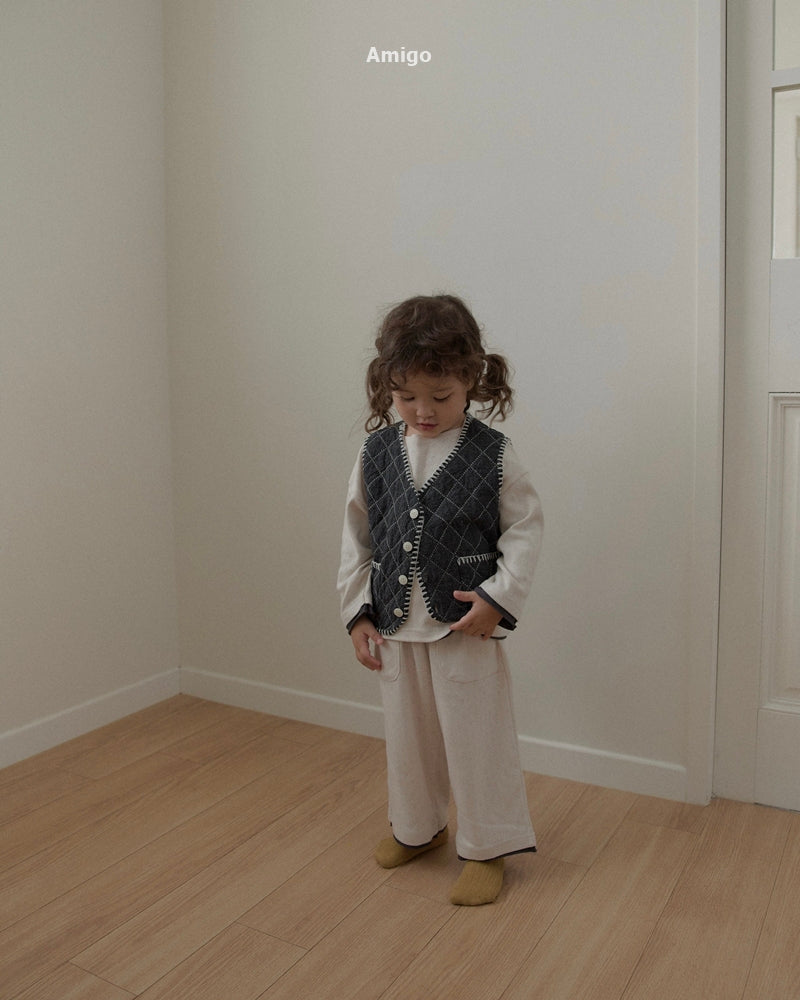 韓國童裝 26秋| AM01 Quilted Mello Vest 背心 (80-120)