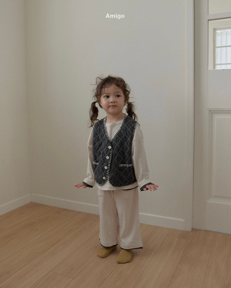 韓國童裝 26秋| AM01 Quilted Mello Vest 背心 (80-120)