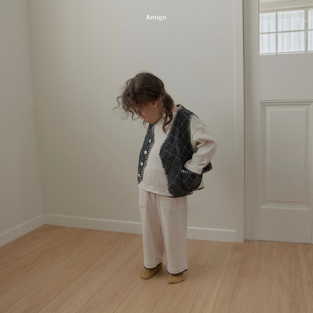 韓國童裝 26秋| AM01 Quilted Mello Vest 背心 (80-120)