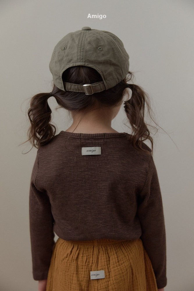 韓國童裝 26秋| AM13 Ellie Ribbed T-shirt 上衣 (80-120)