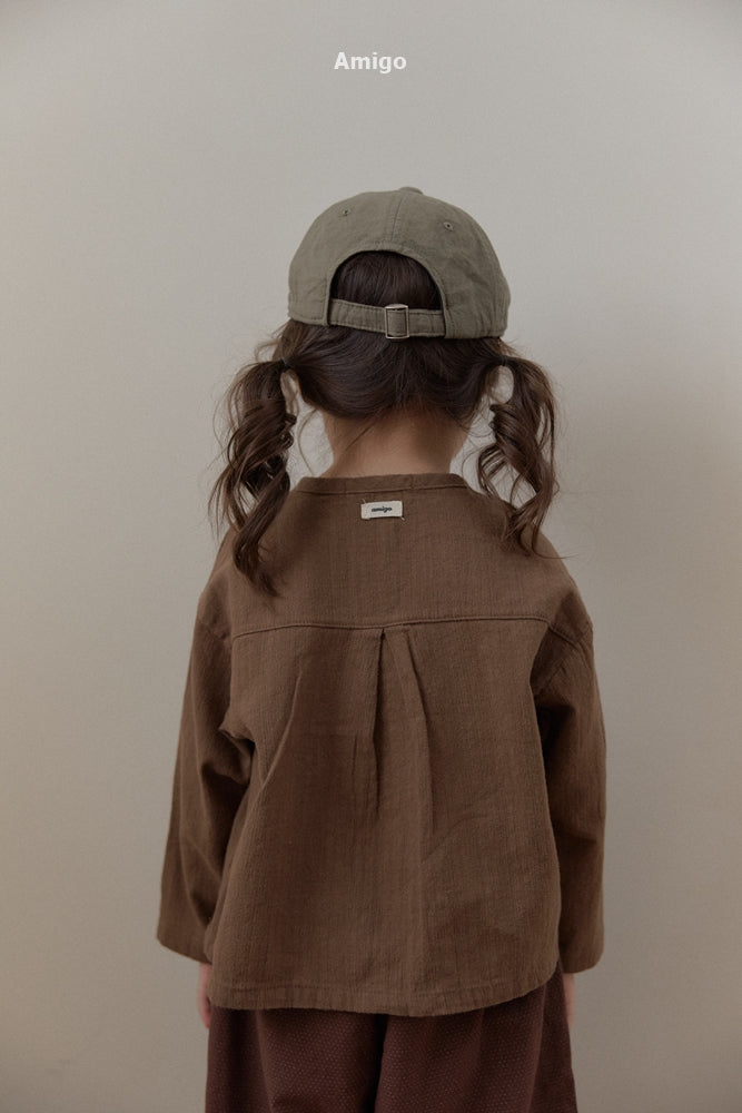 韓國童裝 26秋| AM08 Natural Peach Shirt 襯衫 (80-120)