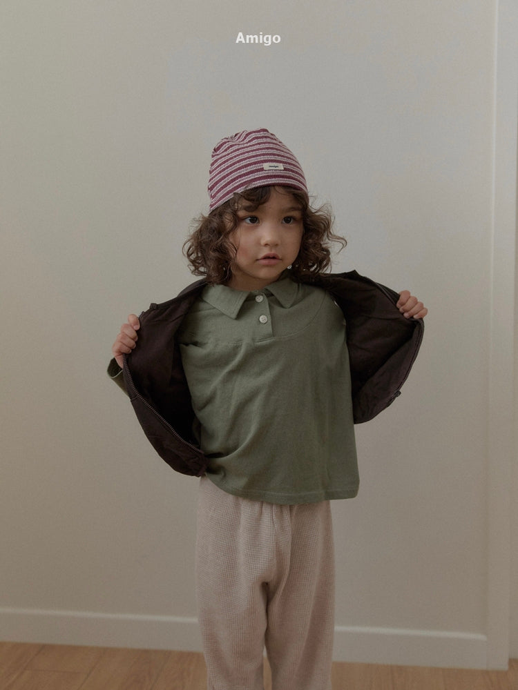 韓國童裝 26秋| AM22 Cut Collar T-shirt 上衣 (80-120)