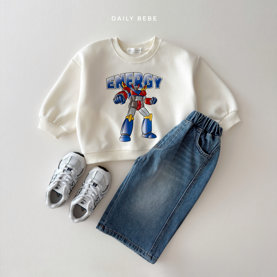 韓國童裝 26秋| DD47 Curved Denim Pants 牛仔褲