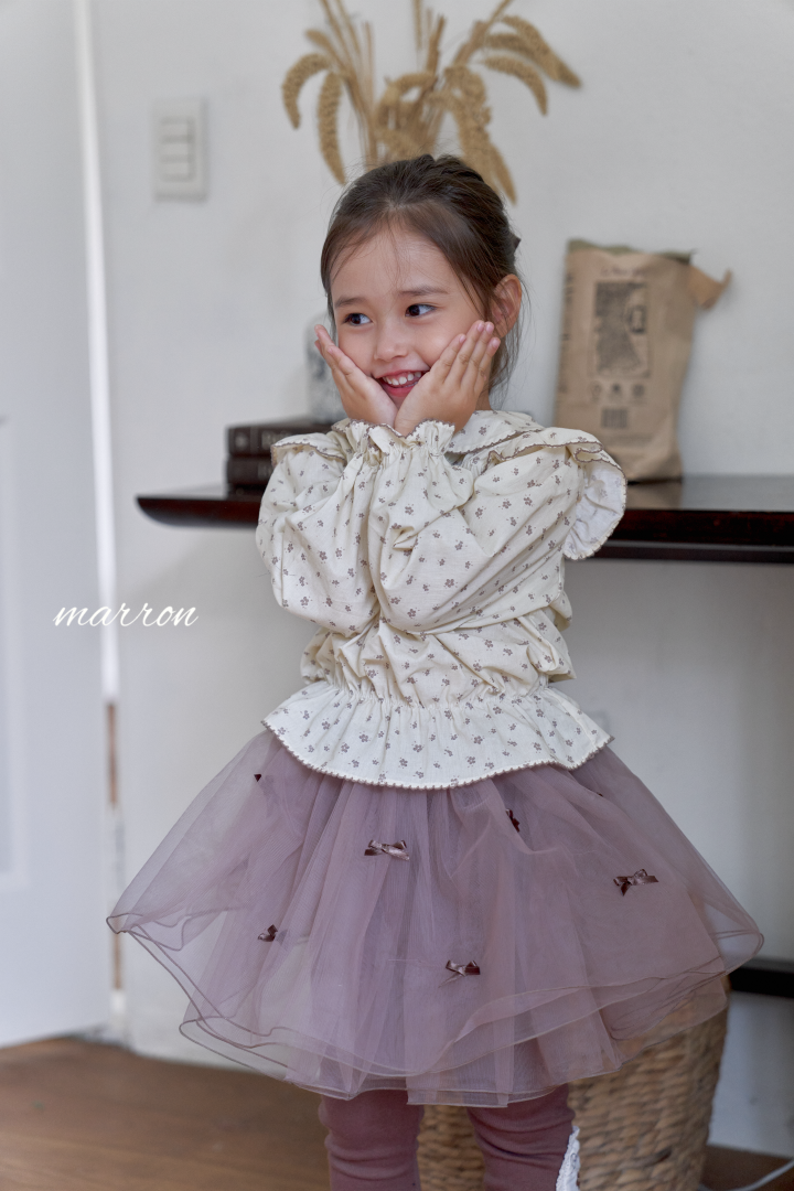 韓國童裝 26秋| MA24 Ribbon Mesh Skirt 裙子