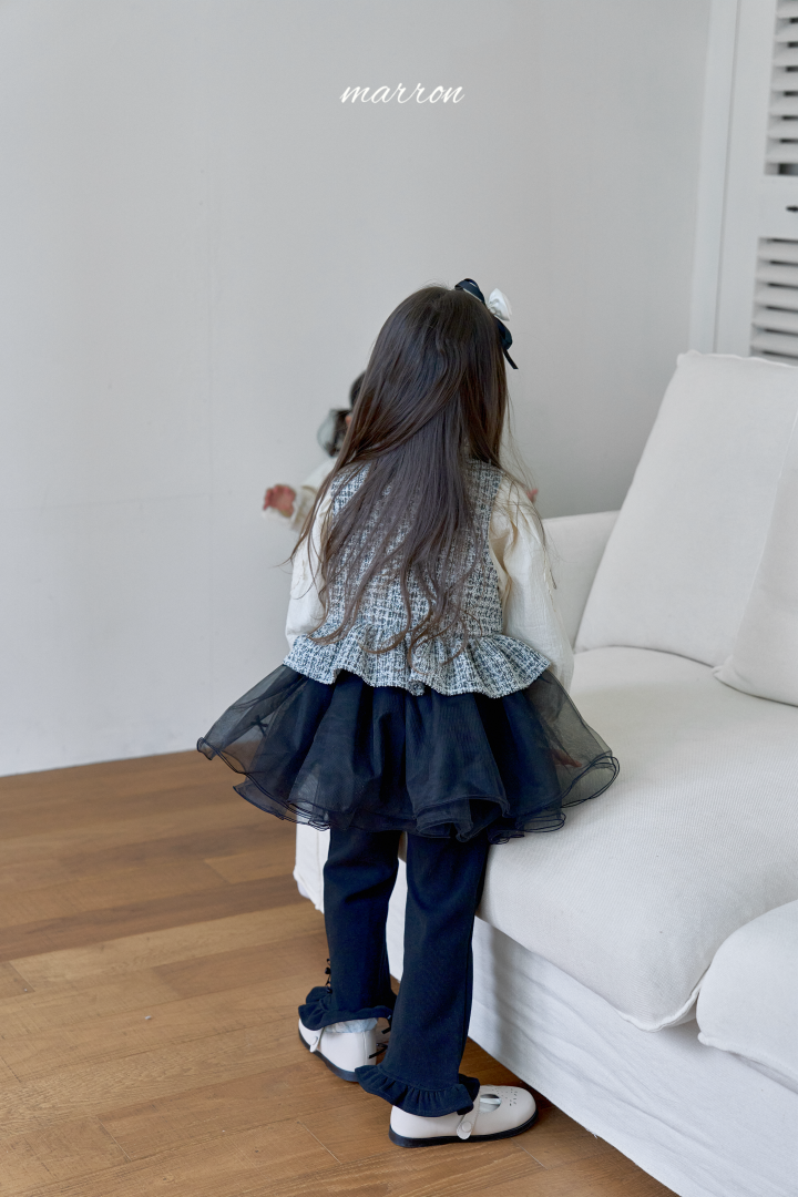 韓國童裝 26秋| MA24 Ribbon Mesh Skirt 裙子