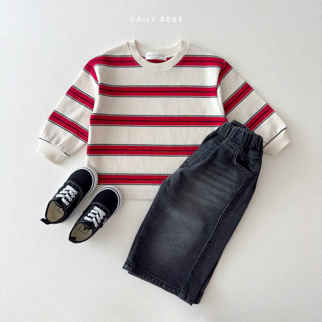 韓國童裝 26秋| DD47 Curved Denim Pants 牛仔褲