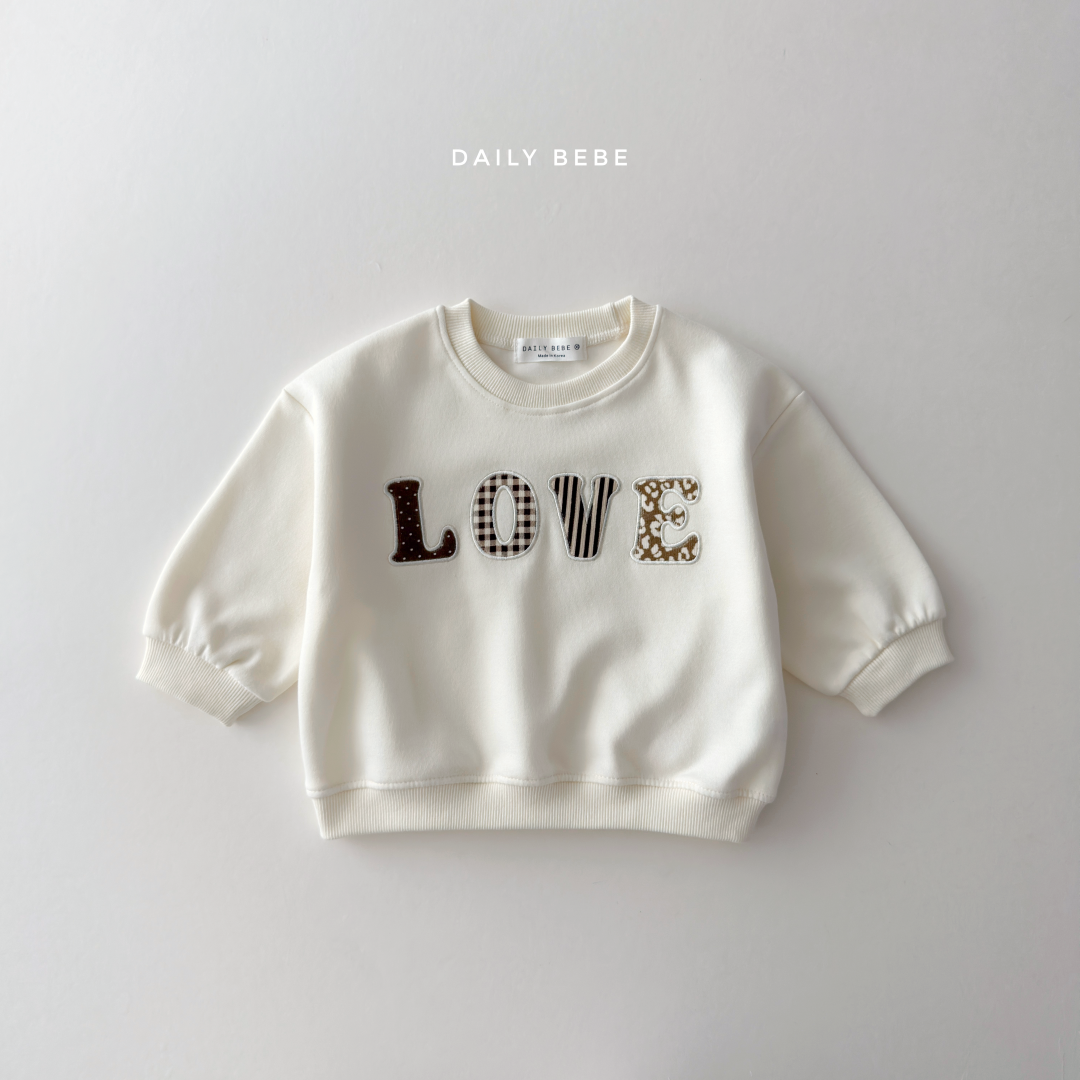 韓國童裝 26秋| DD21 Love Patch Sweatshirt 衛衣